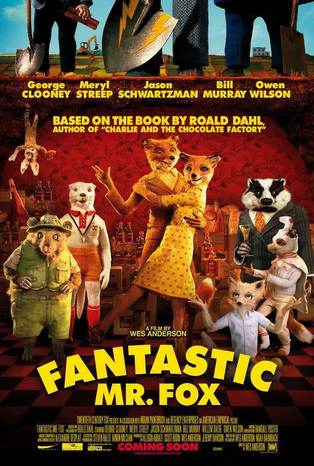Fantastic Mr. Fox Movie Poster - 27x40 print featuring colorful animation