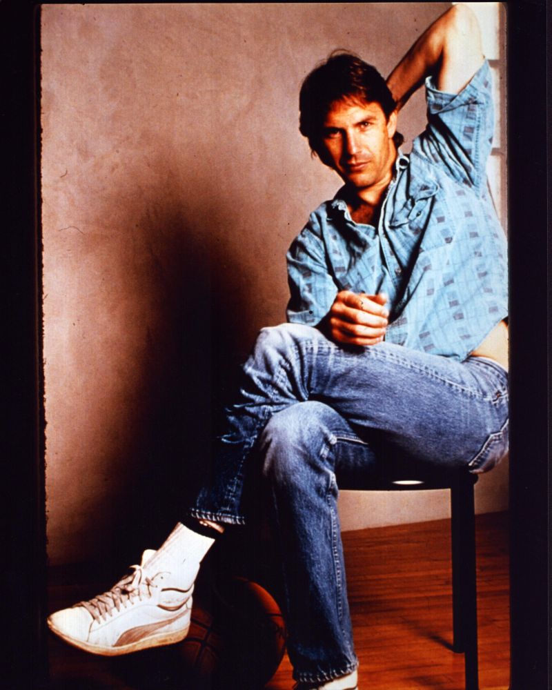 Kevin Costner photo print sitting with arm up, 8x10 size