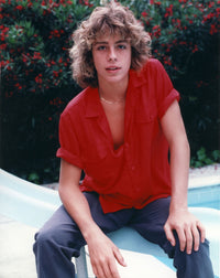 Leif Garrett Red Polo Sitting Pose Photo Print 8x10