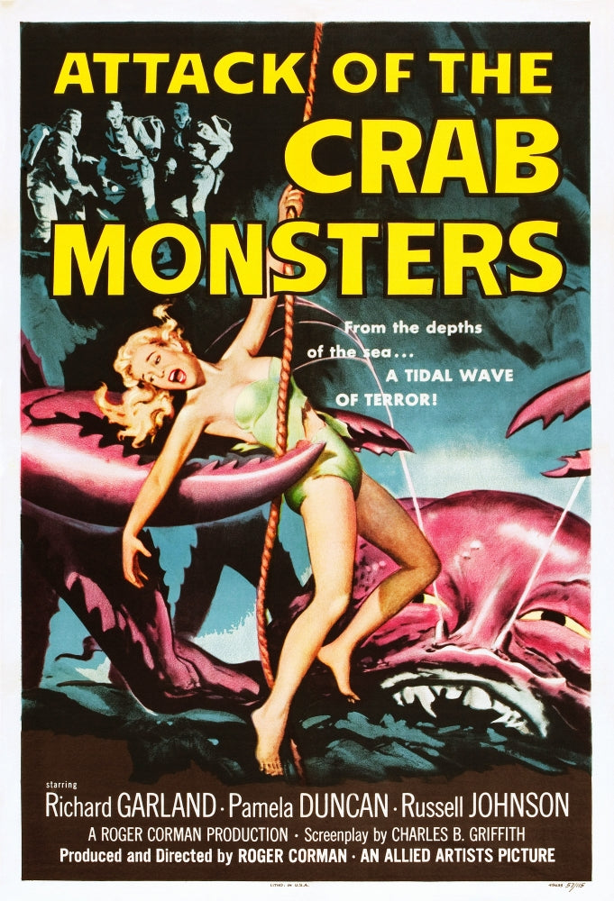 Attack of the Crab Monsters 1957 movie poster print in 11x17 size.