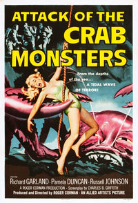 Attack of the Crab Monsters 1957 movie poster print in 11x17 size.