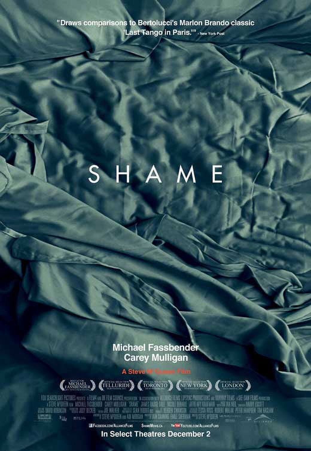 Shame Movie Poster Print 11 x 17 inches showcasing cinematic art.