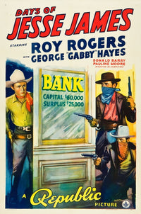 Days of Jesse James movie poster print featuring Roy Rogers, 1939, available at Posterazzi.