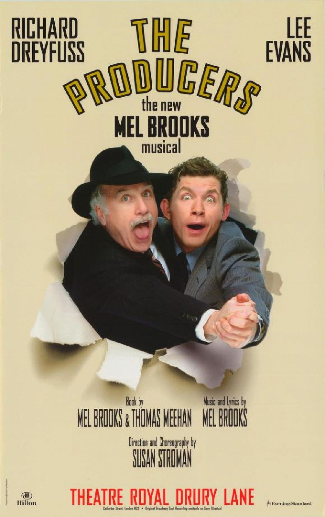 The Producers Broadway movie poster in 11x17 size, vibrant colors, premium quality.