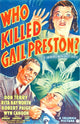 Who Killed Gail Preston 1938 movie poster featuring Rita Hayworth, Don Terry, and Robert Paige.