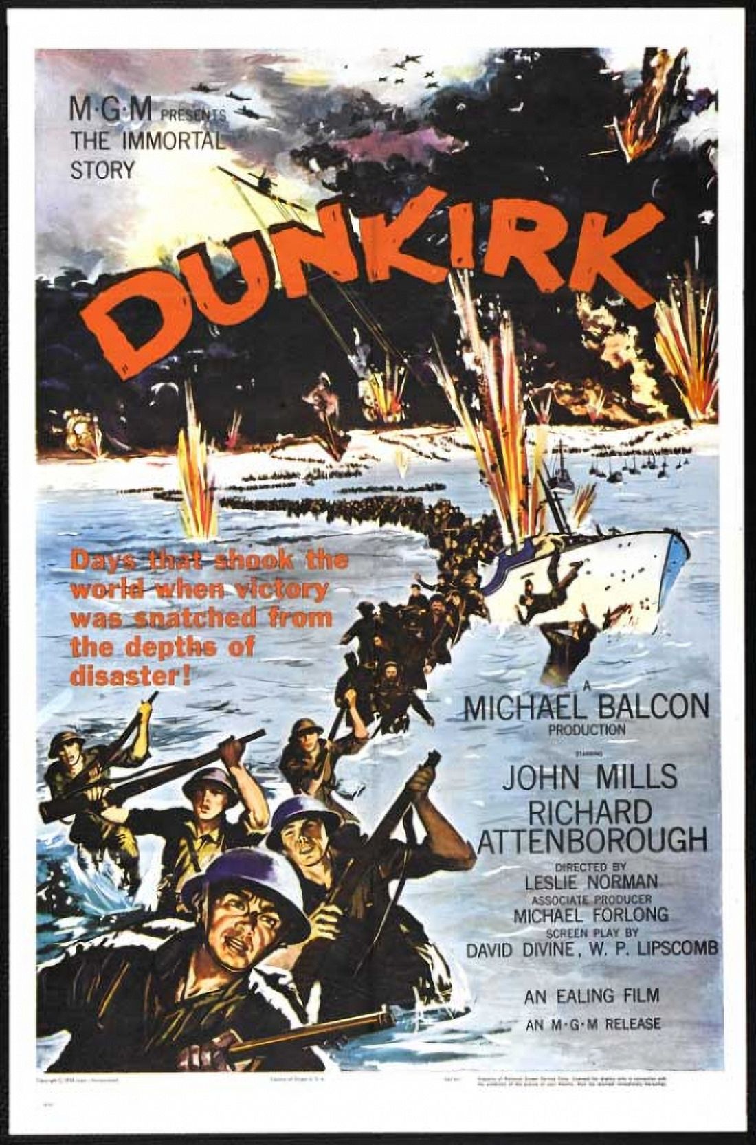 Dunkirk Movie Poster 11x17 print showcasing World War II scenes.