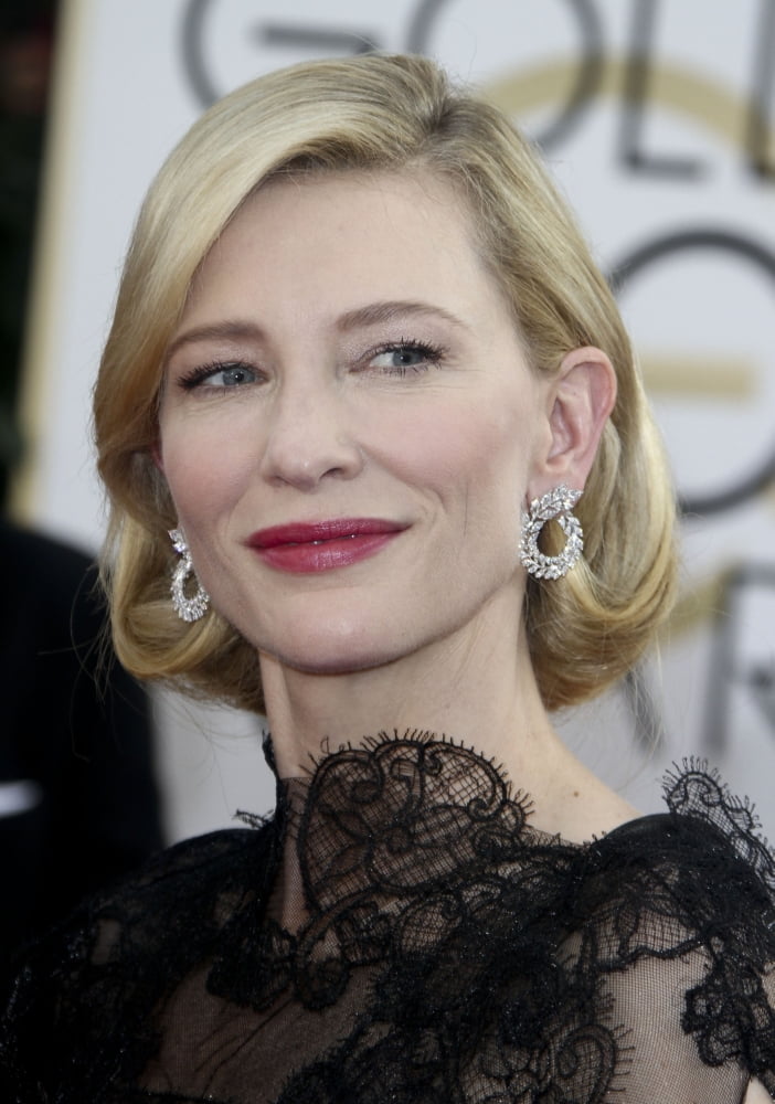 Cate Blanchett arriving at the 71st Golden Globes Photo Print