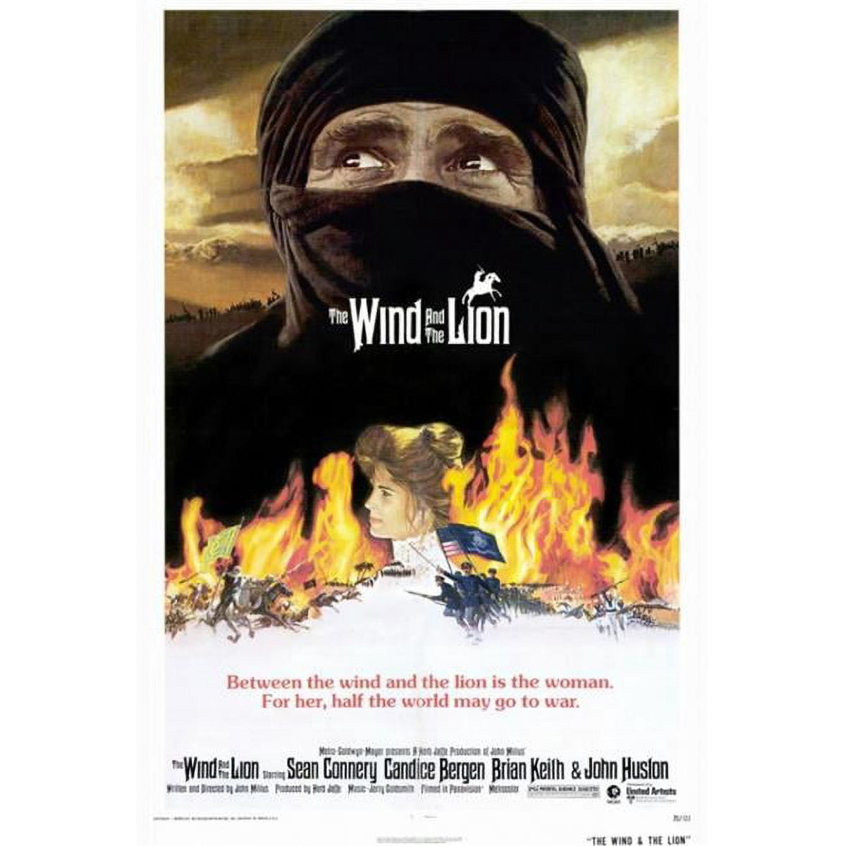 Wind and the Lion Movie Poster Print showcasing classic film art.