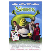 Shrek Movie Poster 11x17 print featuring iconic characters from the animated film.