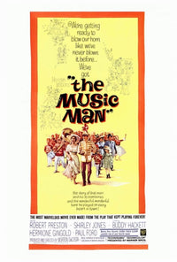 The Music Man Movie Poster Print showcasing vibrant colors and classic imagery.