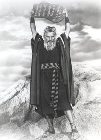 Charlton Heston Raising the Ten Commandments in Red Dress Photo Print