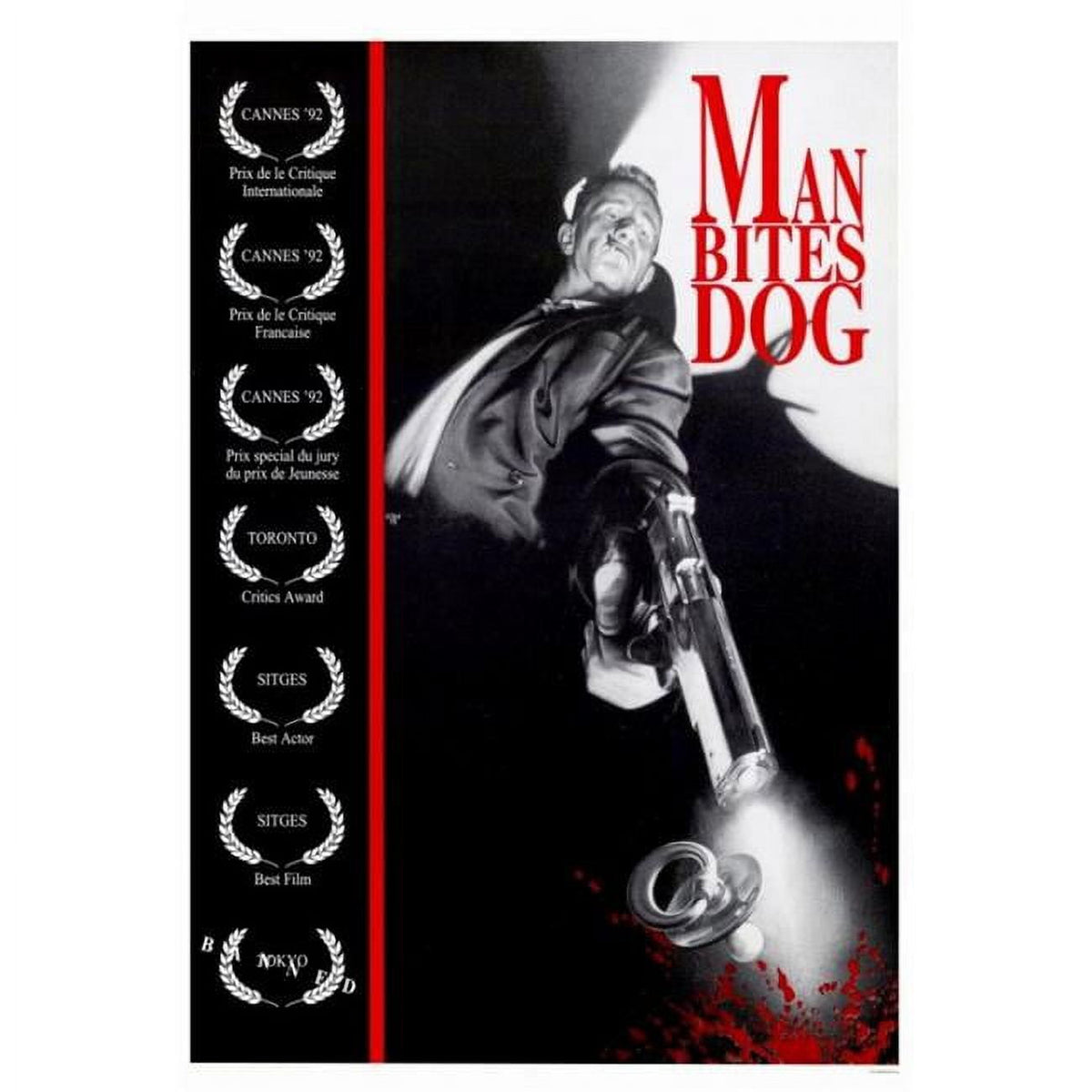 Man Bites Dog Movie Poster Print 27x40 - Cult classic film art