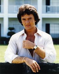 Patrick Duffy smiling in white long sleeves photo print