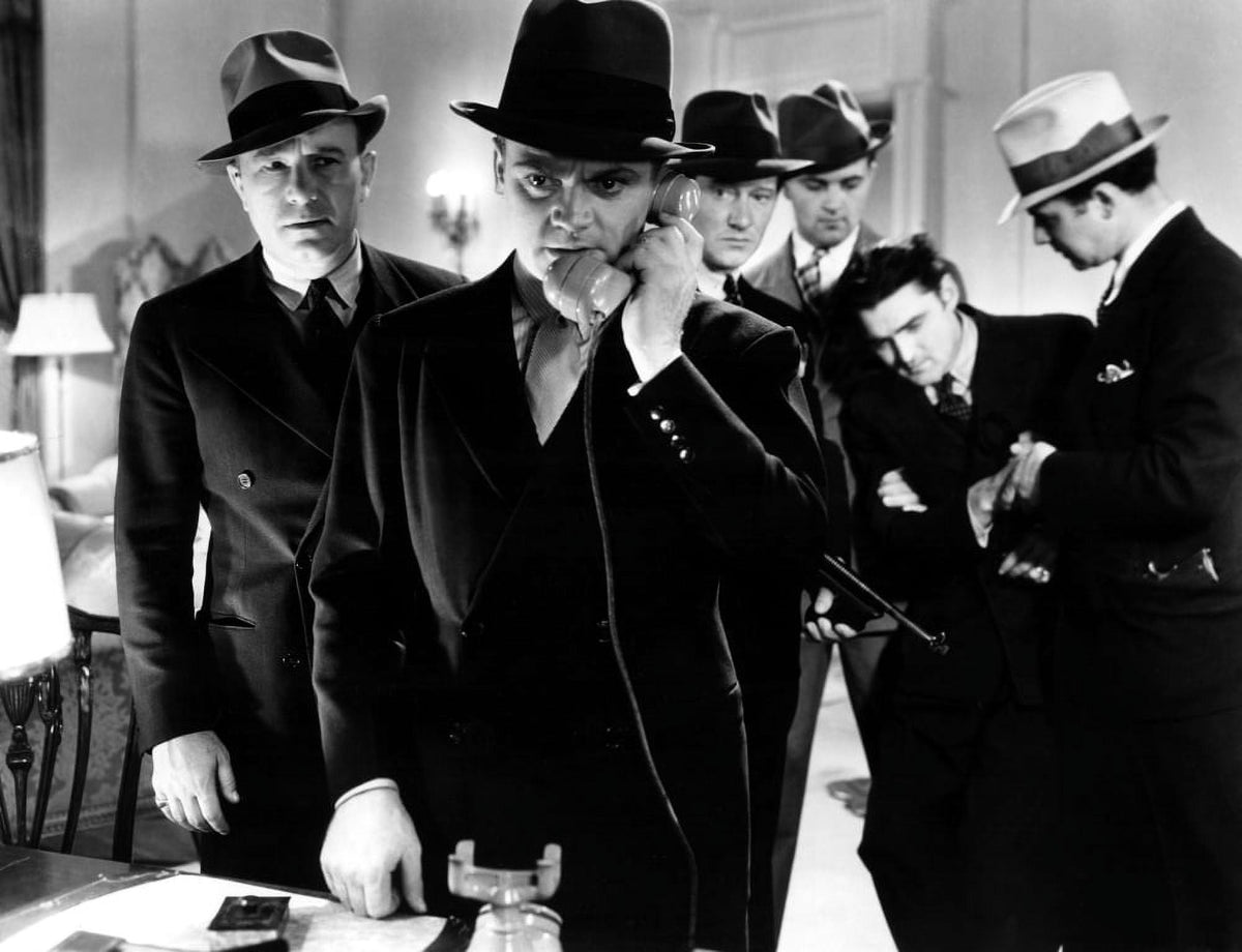 G-Men 1935 photo print featuring James Cagney and Edward Pawley on the telephone.