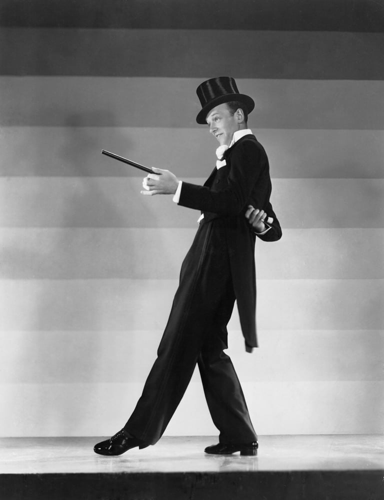 Classic 1935 photo print of Fred Astaire in Top Hat, available in multiple sizes.