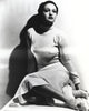 Dorothy Lamour classic photo print in turtleneck sweater.