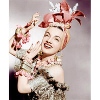 Vintage photo print of Carmen Miranda from the early 1940s, 8x10 size.