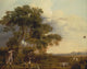 Two Gentlemen Shooting art print by George Stubbs showcasing a hunting scene.