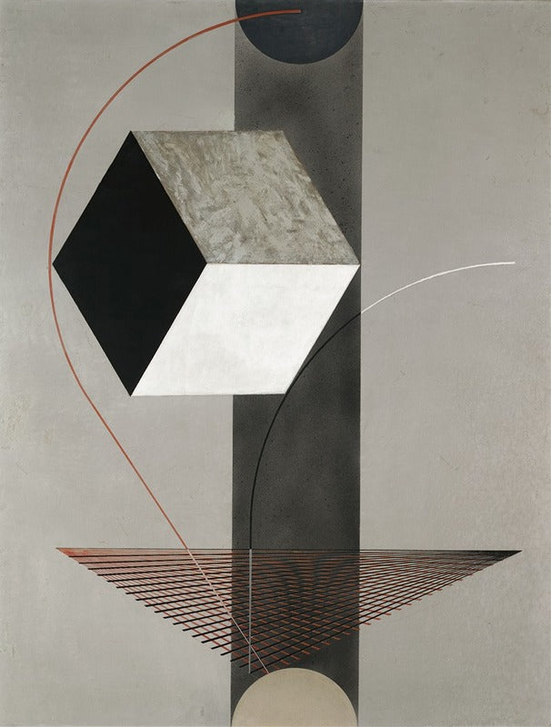 Proun 99 poster print by El Lissitzky, abstract art design, available in multiple sizes.