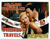 Sullivan's Travels movie poster print featuring Veronica Lake and Joel McCrea.