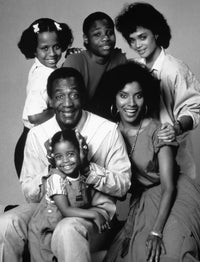 The Cosby Show cast photo print featuring iconic sitcom characters.