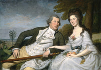 Benjamin and Eleanor Ridgely Laming art print by Charles Willson Peale, classic American portrait.