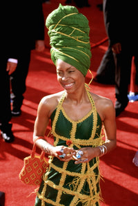 Erykah Badu arriving at the Academy Awards March 2000 poster print