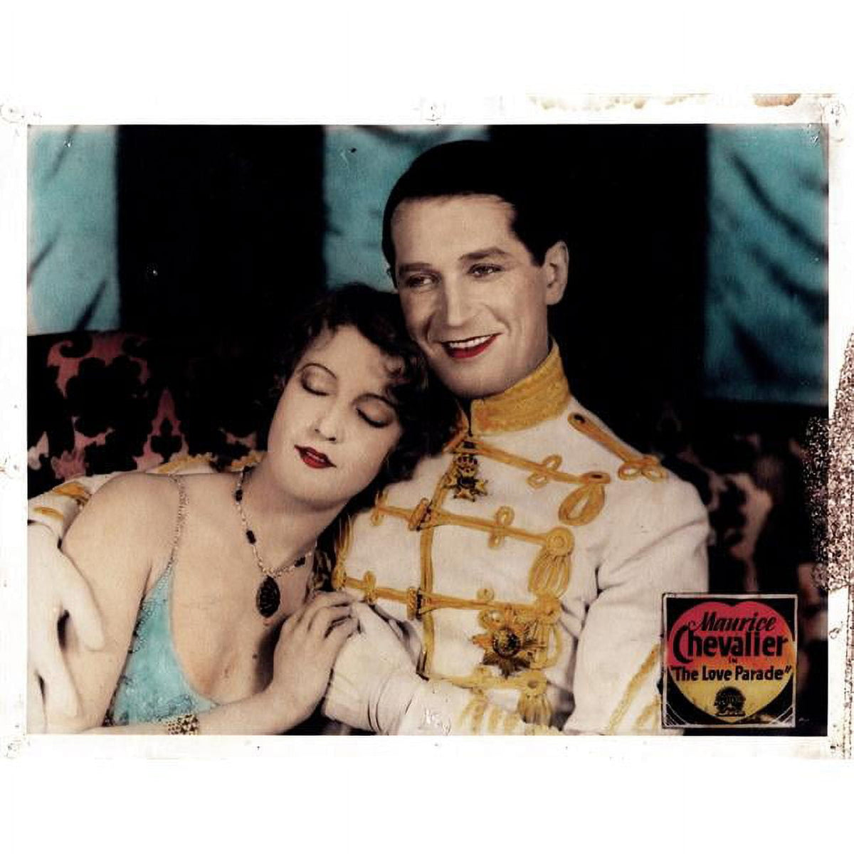 The Love Parade movie poster featuring Jeanette Macdonald and Maurice Chevalier, 1929 classic film.