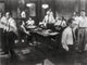 Black and white photo print of Twelve Angry Men in a conference room scene.