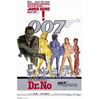 Dr. No Movie Poster Print featuring iconic James Bond imagery.