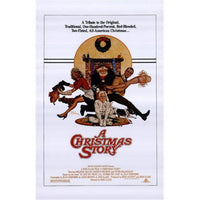 A Christmas Story movie poster in 11x17 size, featuring festive holiday imagery.