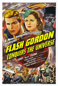 Flash Gordon Conquers The Universe Movie Masterprint Poster featuring Buster Crabbe, Carol Hughes, and Charles Middleton.