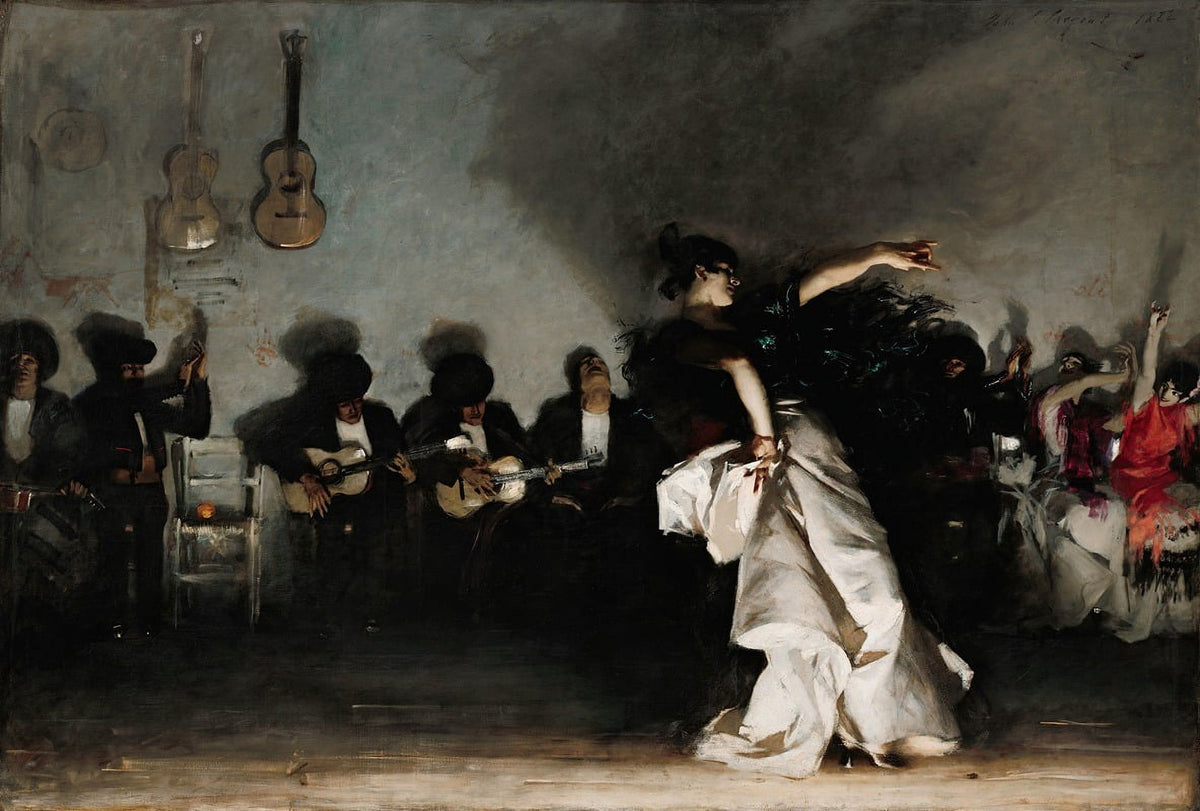 El Jaleo poster print by John Singer Sargent, vibrant flamenco dancers artwork