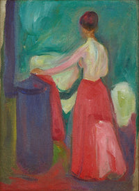 Edvard Munch Nude with Red Skirt Art Print