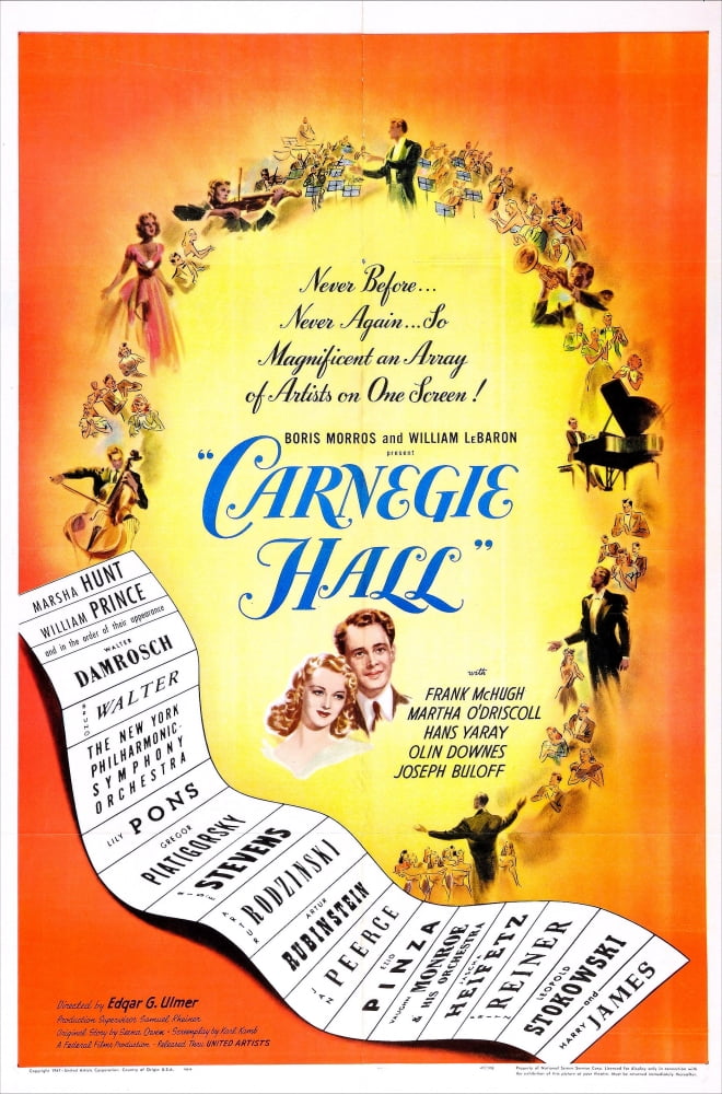 Carnegie Hall 1947 Movie Masterprint Poster featuring Marsha Hunt and Harry James.