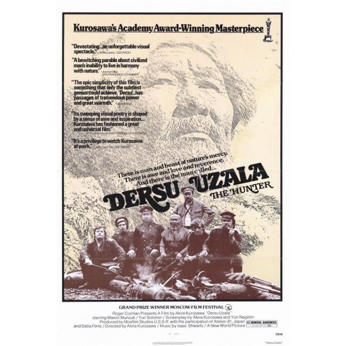 Dersu Uzala Movie Poster Print 27x40 showcasing cinematic adventure.