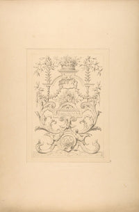 Baroque decorative panel design poster print by Jules-Edmond-Charles Lachaise in 18x24 size