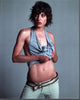 Katherine Moennig holding gray shirt up photo print