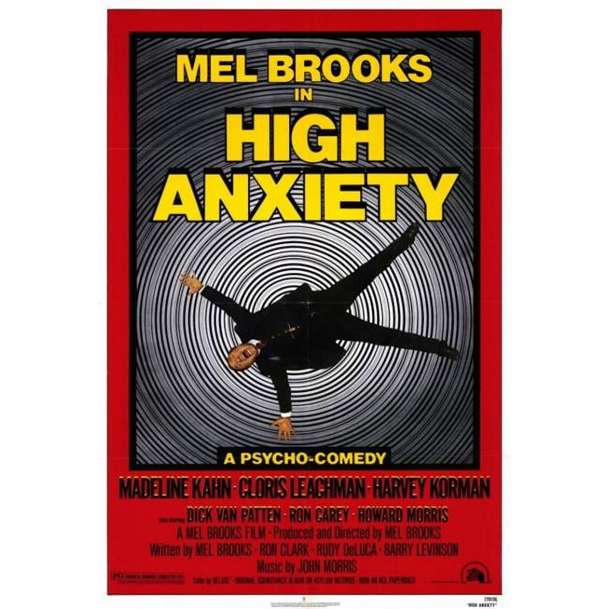High Anxiety Movie Poster Print 27x40 featuring iconic comedy imagery.
