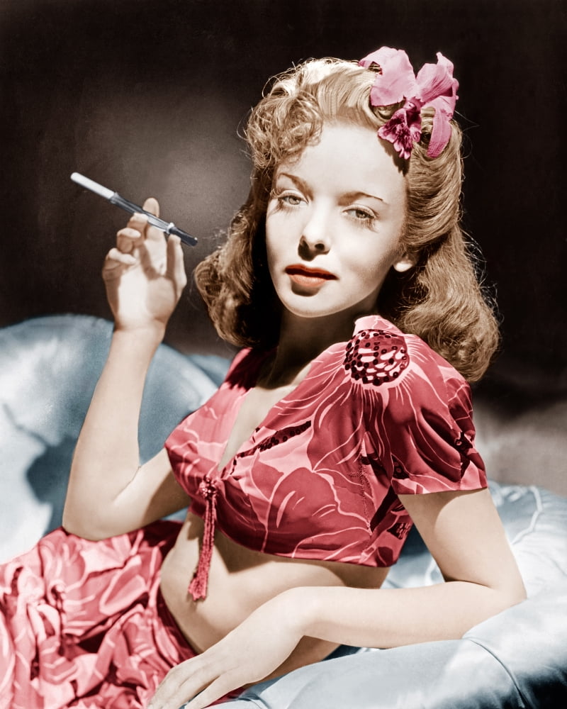Vintage photo print of Ida Lupino from the 1940s, available in multiple sizes.