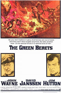 Green Berets Movie Poster 11x17 print showcasing military action.