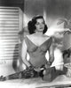 Black and white portrait photo print of Jane Russell in an elegant gown, available in multiple sizes.