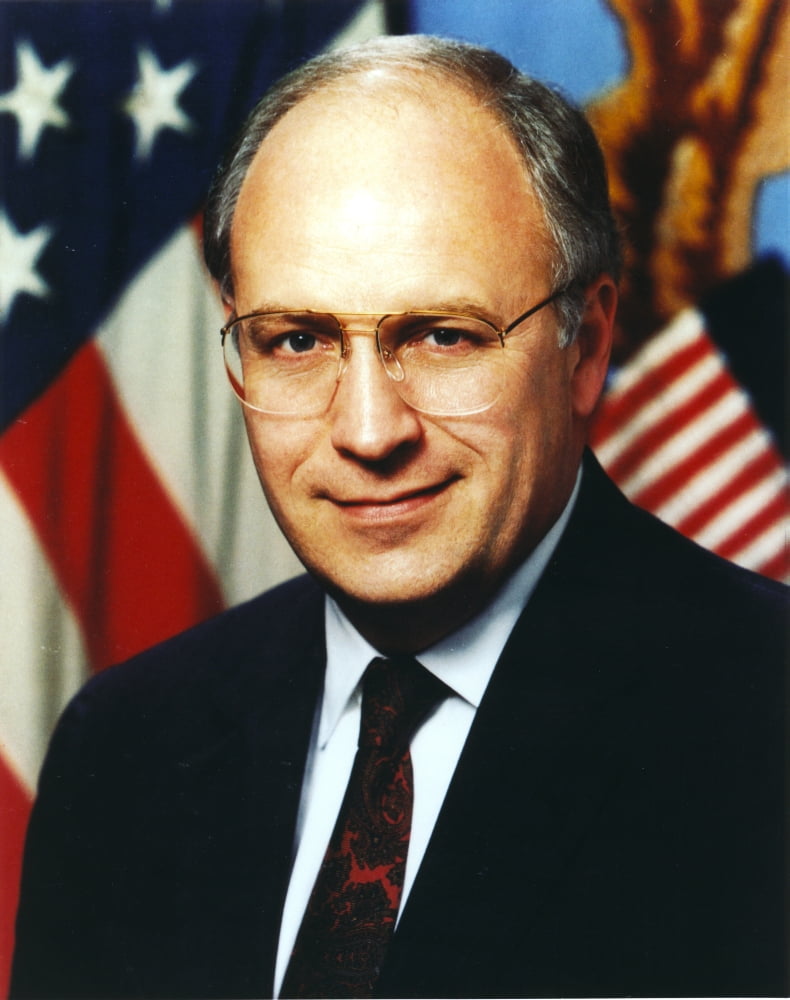 Dick Cheney black coat portrait photo print