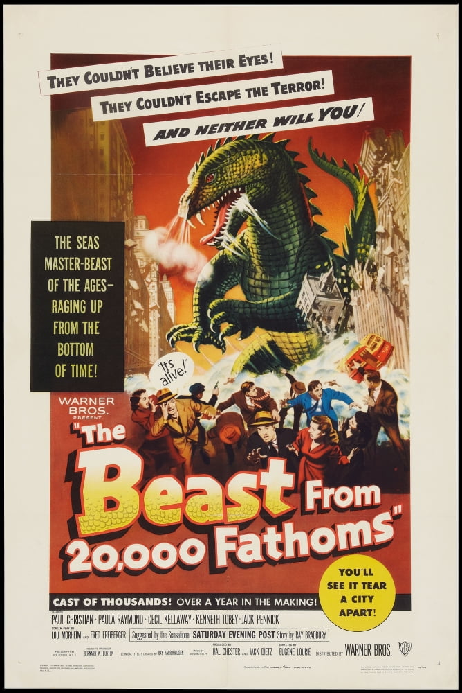 The Beast from 20,000 Fathoms 1953 movie masterprint poster