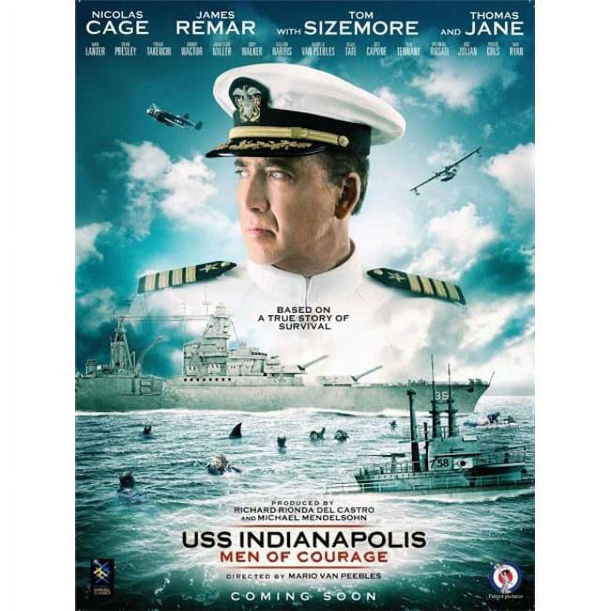 USS Indianapolis Men of Courage Movie Poster - 27 x 40