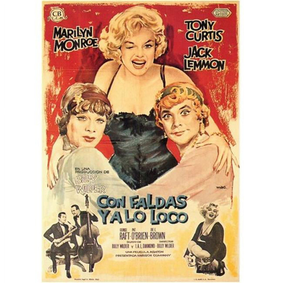 Some Like It Hot Movie Poster 11x17 featuring classic film art.