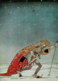 East of the Sun and West of the Moon art print by Kay Rasmus Nielsen, featuring whimsical fairy tale illustration.