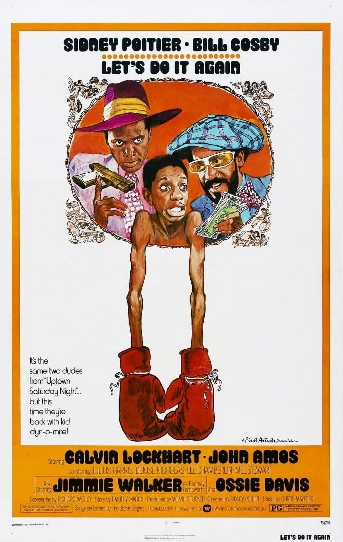 Let's Do It Again movie poster print featuring John Amos and Jimmie Walker, 11x17.