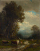 Landscape with Cattle art print by William M. Hart showcasing pastoral scenery