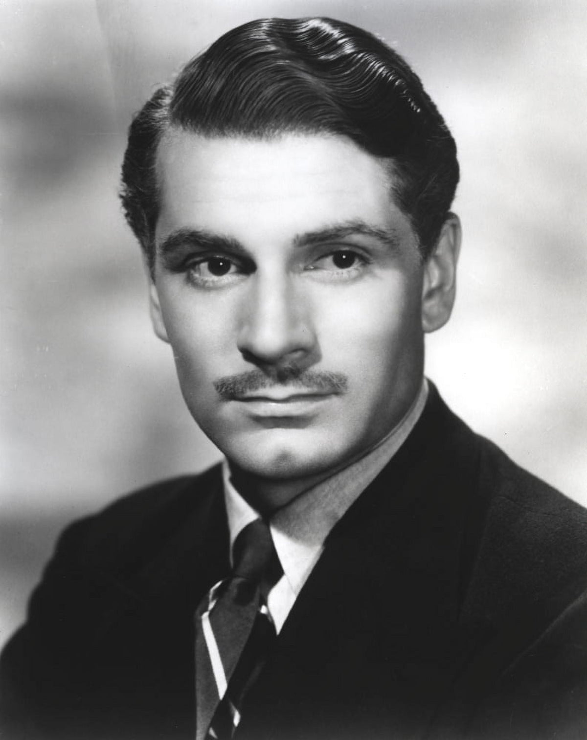 Laurence Olivier classic photo print featuring a moustache.